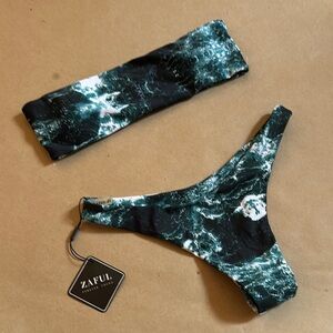 Zaful Oceanic Print Bikini Set